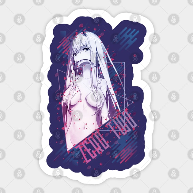 Zero Two - 02 - "Hi Darling": dynamic style - awsome gift for darling in the franxx lover & fans Sticker by EhsanStore